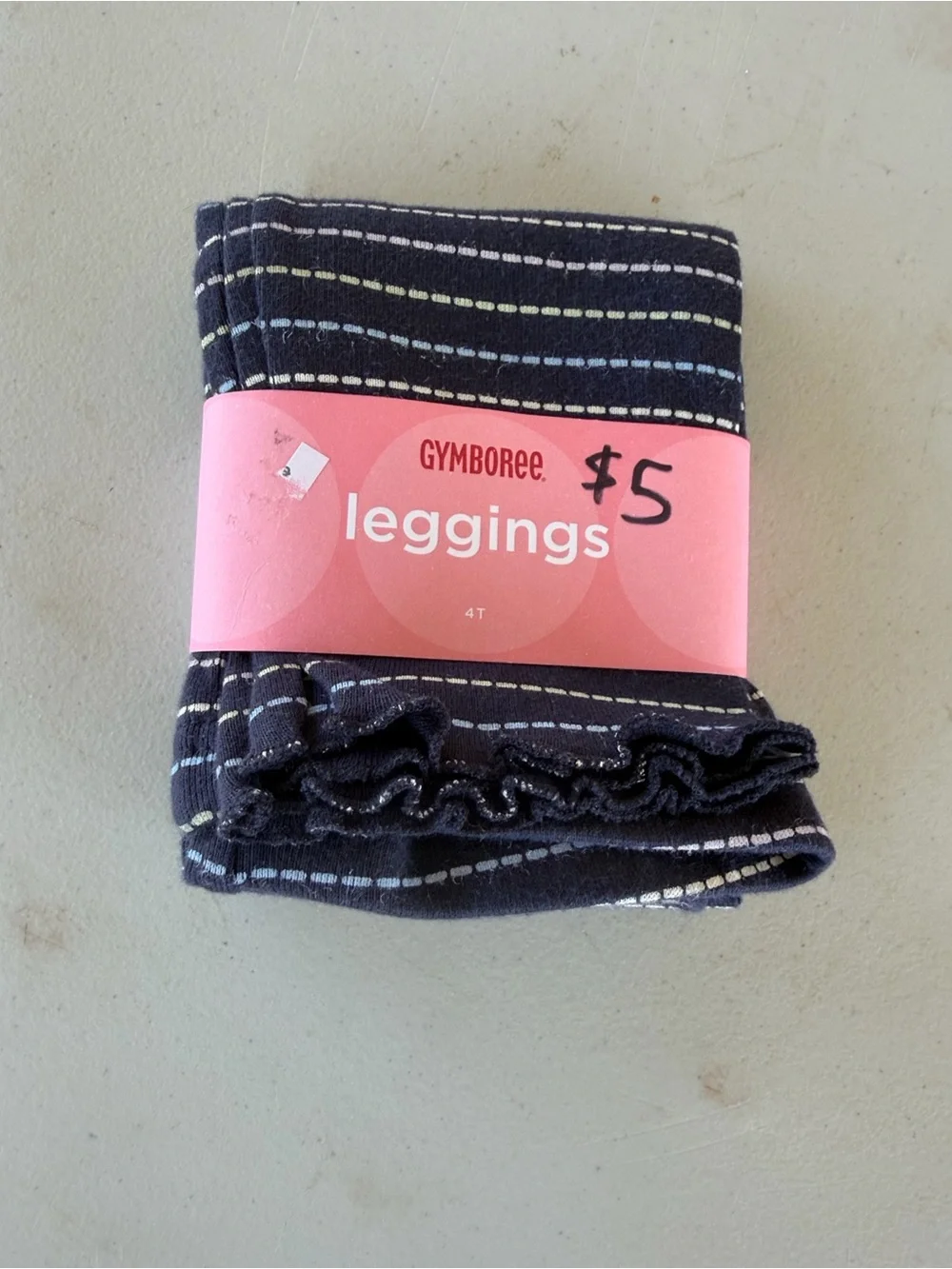 NWT Gymboree Navy Striped Ruffle Hem Leggings